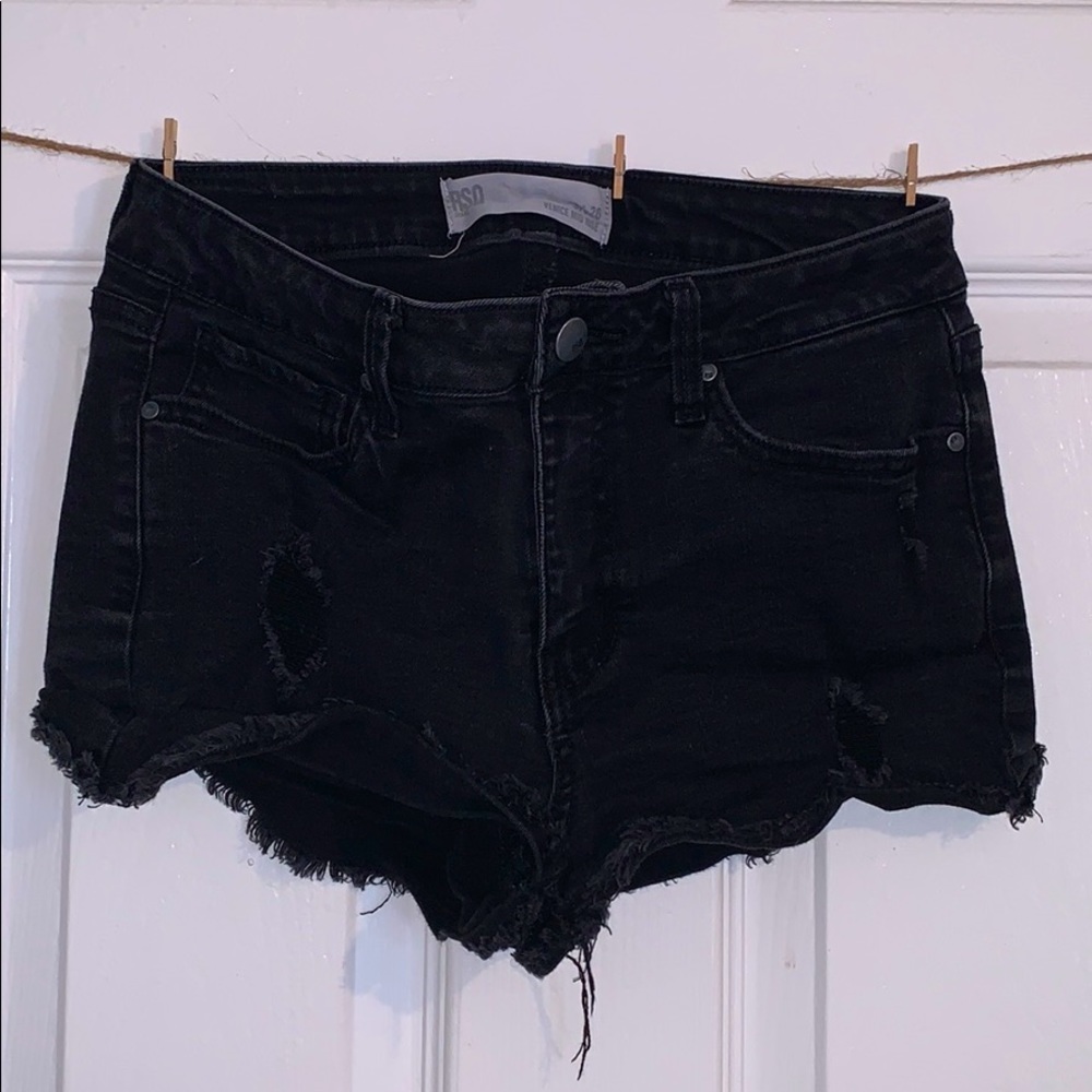 Black short shorts
